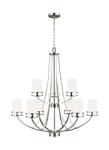 Generation Lighting 3121609EN3-962 Robie Nine Light Chandelier, Brushed Nickel Alternate Image.jpg