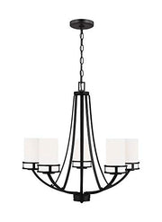 Generation Lighting 3121605-112 Robie Five Light Chandelier, Midnight Black Alternate Image.jpg