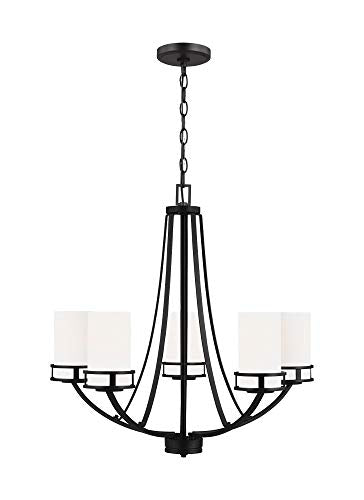 Generation Lighting 3121605-112 Robie Five Light Chandelier, Midnight Black Alternate Image.jpg
