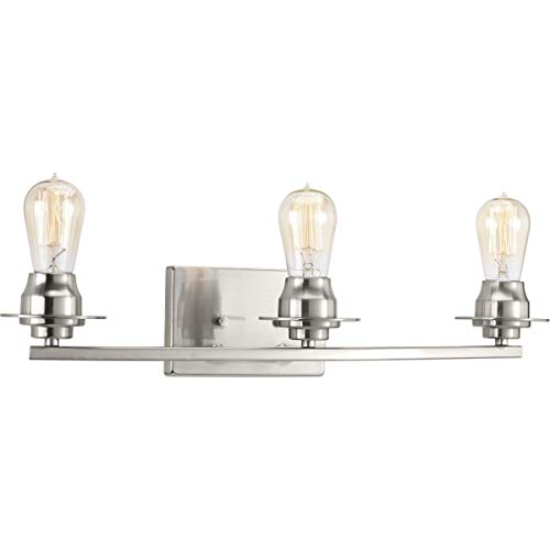 Progress P300010-009 Debut Collection Three-Light Brushed Nickel Farmhouse Bath Vanity Light Alternate Image.jpg