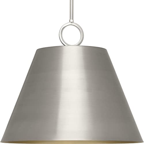 Progress P500368-009 Parkhurst Collection Three-Light New Traditional Brushed Nickel Metal Pendant Light Alternate Image.jpg