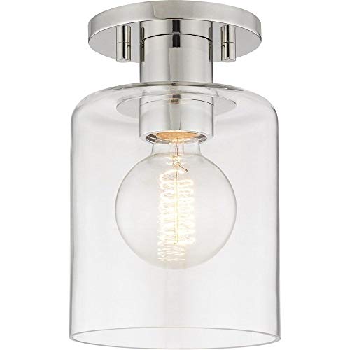 Mitzi H108601-PN Neko One Light Semi Flush Mount, Polished Nickel Alternate Image.jpg