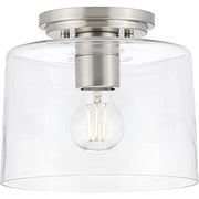 Progress P350213-009 Adley Collection  One-Light Brushed Nickel Clear Glass New Traditional Flush Mount Light Alternate Image.jpg