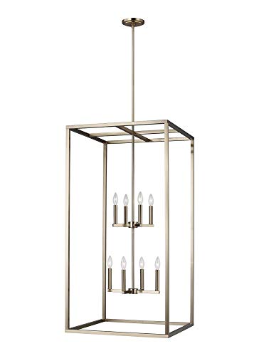 Generation Lighting 5234508-848 Moffet Street Eight Light Hall / Foyer Pendant, Satin Brass Alternate Image.jpg