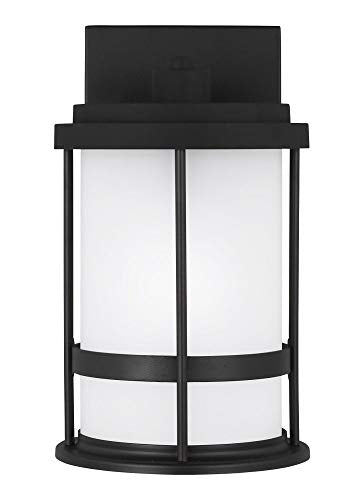 Generation Lighting 8590901DEN3-12 Wilburn One Light Outdoor Wall Lantern, Black Alternate Image.jpg