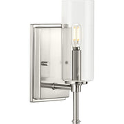 Progress P300356-009 Elara Collection One-Light New Traditional Brushed Nickel Clear Glass Bath Vanity Light Alternate Image.jpg