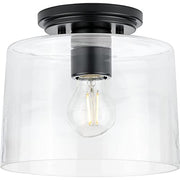 Progress P350213-31M Adley Collection  One-Light Matte Black Clear Glass New Traditional Flush Mount Light Alternate Image.jpg