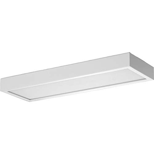 Progress P300304-028-CS Everlume LED 16-inch Satin White Modern Style Bath Vanity Wall or Ceiling Light with Selectable 3000K/4000K Light Color Alternate Image.jpg