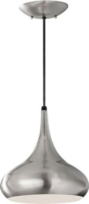 Generation Lighting P1253BS Belle One Light Pendant, Brushed Steel Alternate Image.jpg