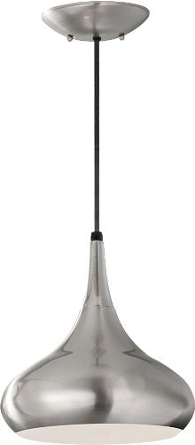 Generation Lighting P1253BS Belle One Light Pendant, Brushed Steel Alternate Image.jpg