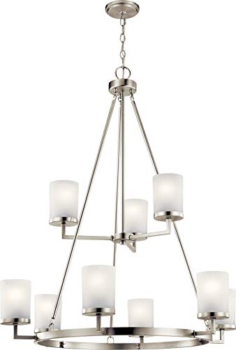 Kichler 44037NI Daimlen Nine Light Chandelier, Brushed Nickel Alternate Image 2.jpg