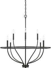 Capital Lighting 428581MB Greyson Eight Light Chandelier, Matte Black Alternate Image.jpg