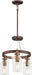 Minka-Lavery 4553-588 Morrow Three Light Semi Flush (Convertible To Pendant), Harvard Court Bronze W/Gold Hi Alternate Image 4.jpg