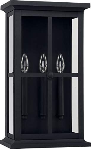 Capital Lighting 926431BK Mansell Three Light Outdoor Wall Lantern, Black Alternate Image.jpg