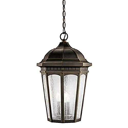 Kichler 9539RZ Courtyard Three Light Outdoor Pendant, Rubbed Bronze Alternate Image.jpg