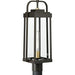 Progress P540090-020 Walcott Collection  One-Light  Antique Bronze with Brasstone Accents Clear Glass Transitional Outdoor Post Light Alternate Image.jpg