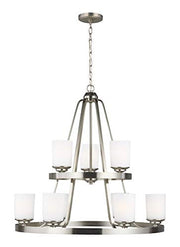 Generation Lighting 3130709-962 Kemal Nine Light Chandelier, Brushed Nickel Alternate Image.jpg