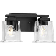 Progress P300378-31M Gilmour Collection Two-Light Modern Farmhouse Matte Black Clear Glass Bath Vanity Light Alternate Image.jpg
