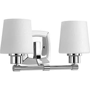 Progress P300017-015 Glance Collection Two-Light Polished Chrome Etched White Linen Glass Farmhouse Bath Vanity Light Alternate Image.jpg