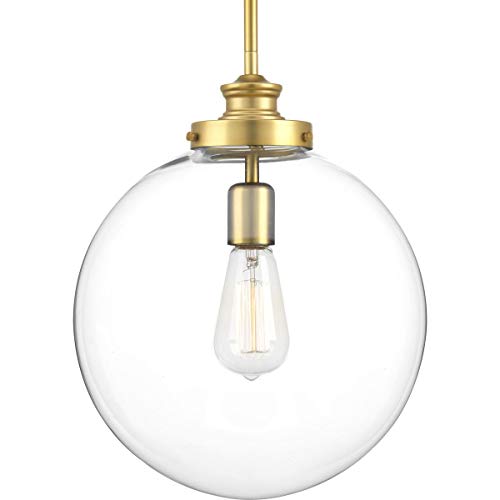 Progress P5328-137 Penn Collection One-Light Natural Brass Clear Glass Farmhouse Pendant Light Alternate Image.jpg