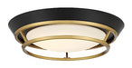 George Kovacs P5371-689-L Beam Me Up LED Flush Mount, Coal And Satin Brass Alternate Image.jpg