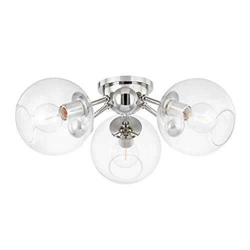 Hudson Valley 8025-PN Abbott Three Light Semi Flush Mount, Polished Nickel Alternate Image.jpg