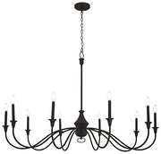Minka-Lavery 6259-076 Halifax County Ten Light Chandelier, Textured Black Alternate Image.jpg