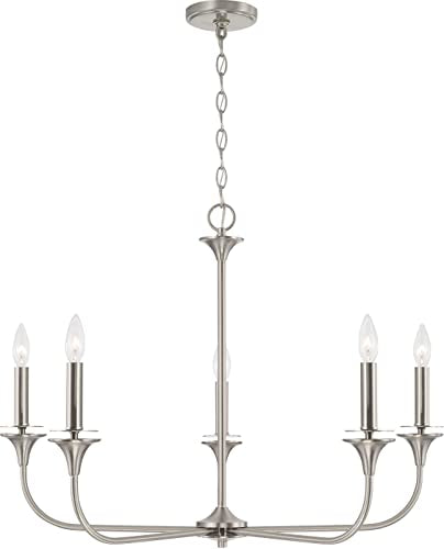 Capital Lighting 448951BN Presley Five Light Chandelier, Brushed Nickel Alternate Image 4.jpg