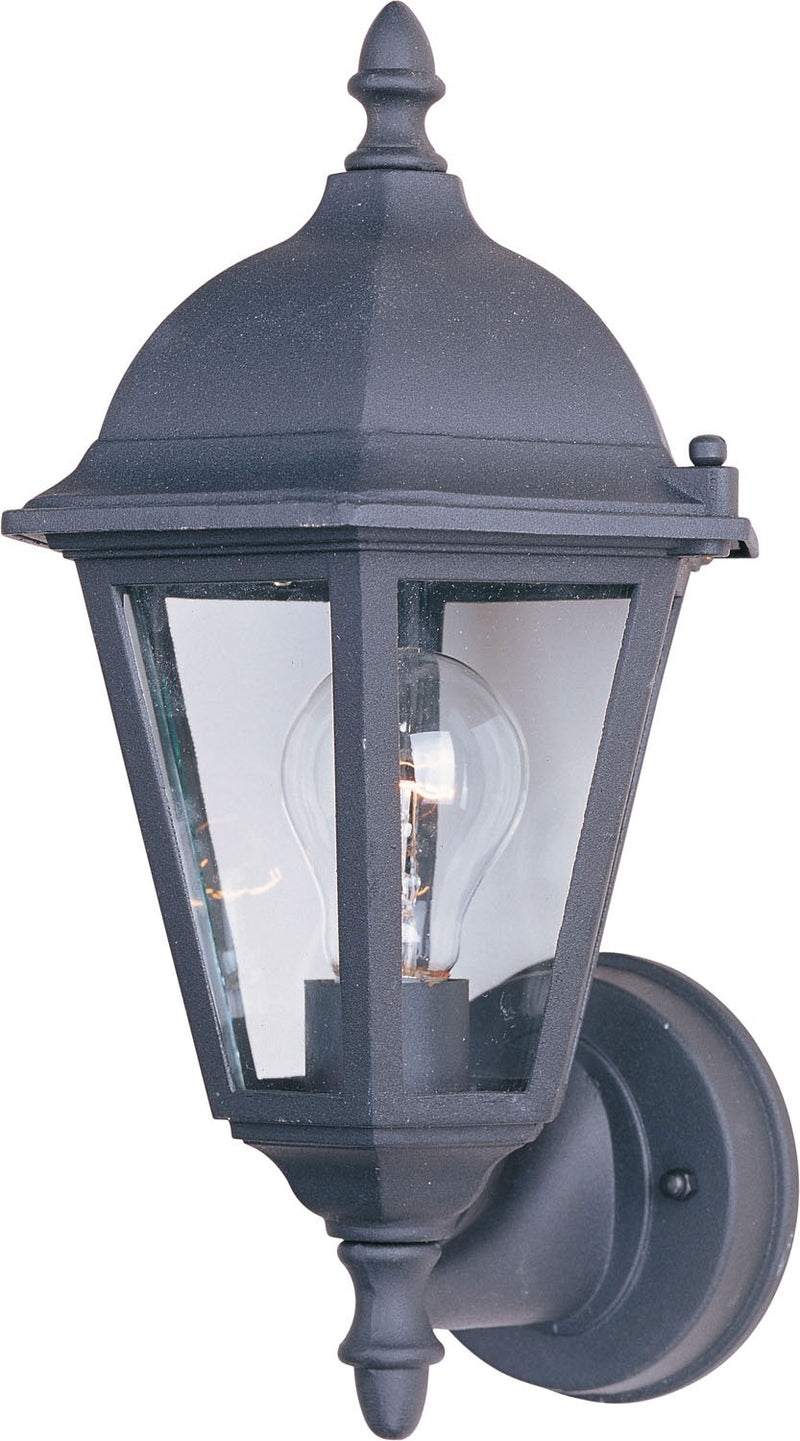 Maxim 1002BK Westlake One Light Outdoor Wall Lantern, Black Main Image.jpg
