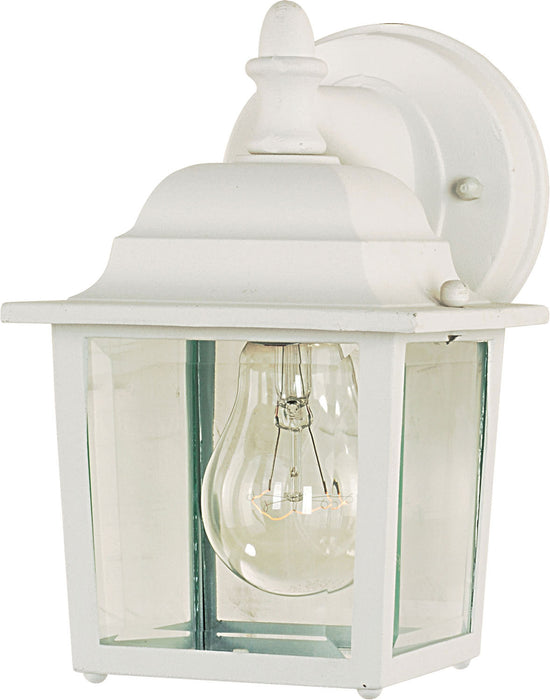 Maxim 1025WT Builder Cast One Light Outdoor Wall Lantern, White Main Image.jpg