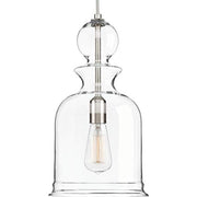 Progress P5333-09 Staunton Collection One-Light Brushed Nickel Clear Glass Global Pendant Light Alternate Image.jpg