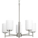 Progress P4319-09 Replay Collection Five-Light Brushed Nickel Etched Glass Modern Chandelier Light Alternate Image.jpg