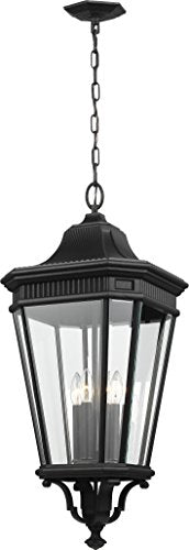 Generation Lighting OL5414BK Cotswold Lane Four Light Hanging Lantern, Black Alternate Image.jpg