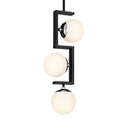 George Kovacs P5421-572 Alluria II Three Light Pendant, Coal With Polished Nickel Alternate Image.jpg