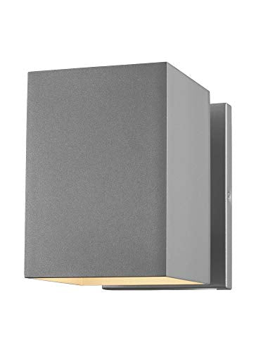 Visual Comfort Studio 8531701EN3-753 Pohl One Light Outdoor Wall Lantern, Painted Brushed Nickel Alternate Image.jpg