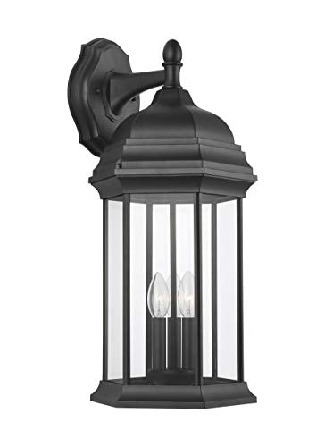 Generation Lighting 8738703EN-12 Sevier Three Light Outdoor Wall Lantern, Black Alternate Image.jpg