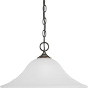 Progress P5095-20 Trinity Collection One-Light Antique Bronze Etched Glass Traditional Pendant Light Alternate Image.jpg