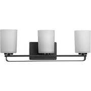 Progress P300343-31M League Collection Three-Light Matte Black and Etched Glass Modern Farmhouse Bath Vanity Light Alternate Image.jpg
