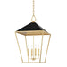 Hudson Valley 5718-GL/BK Paxton Four Light Pendant, Gold Leaf/Black Alternate Image.jpg