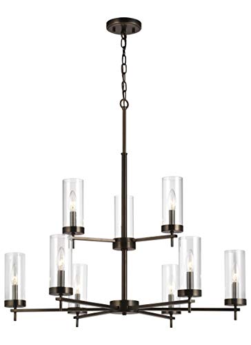 Visual Comfort Studio 3190309-778 Zire Nine Light Chandelier, Brushed Oil Rubbed Bronze Alternate Image.jpg