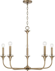 Capital Lighting 448951AD Presley Five Light Chandelier, Aged Brass Alternate Image 4.jpg