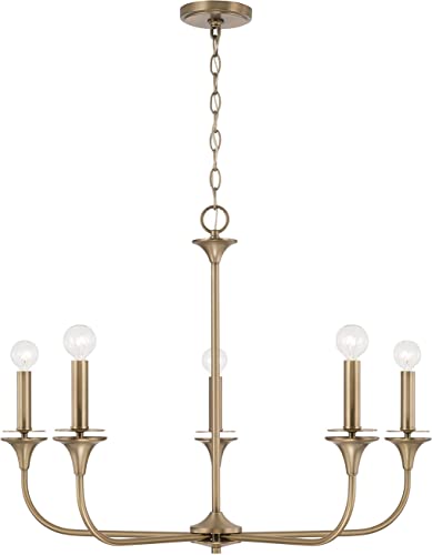 Capital Lighting 448951AD Presley Five Light Chandelier, Aged Brass Alternate Image 4.jpg