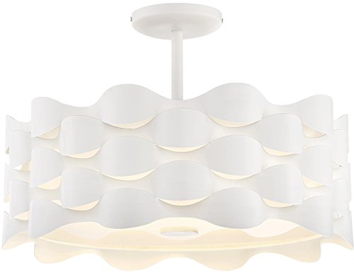 George Kovacs P1302-655-L Coastal Current LED Semi Flush Mount, Sand White Alternate Image.jpg