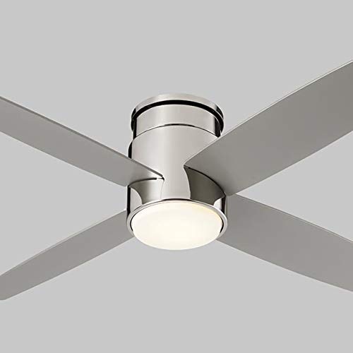 52 Inch Oslo Hugger Contemporary Ceiling Fan in Polished Nickel Alternate Image 2.jpg