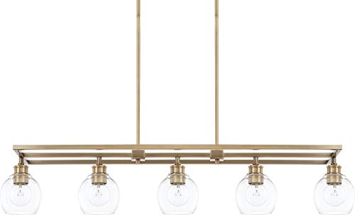 Capital Lighting 821151AD-426 Mid Century Five Light Island Pendant, Aged Brass Alternate Image.jpg