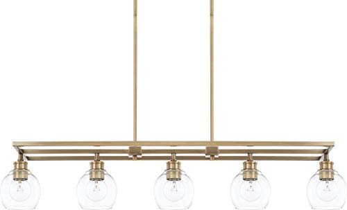 Capital Lighting 821151AD-426 Mid Century Five Light Island Pendant, Aged Brass Alternate Image.jpg