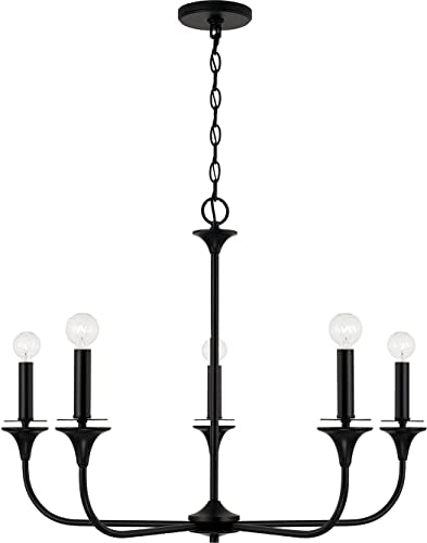 Capital Lighting 448951MB Presley Five Light Chandelier, Matte Black Alternate Image 4.jpg