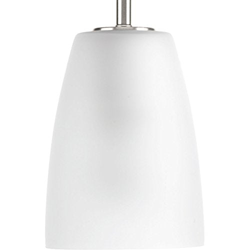 Progress P500029-009 Leap Collection One-Light Brushed Nickel Etched Glass Modern Pendant Light Alternate Image.jpg