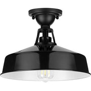 Progress P550070-031 Cedar Springs Collection Black One-Light Semi-Flush Mount Alternate Image.jpg
