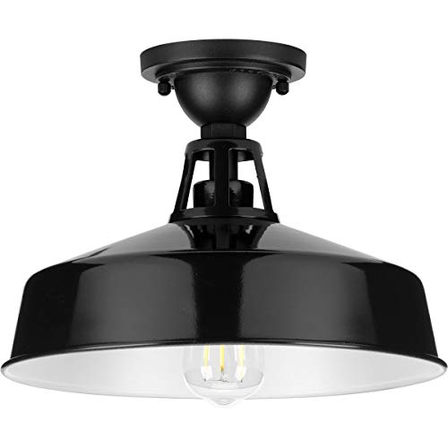 Progress P550070-031 Cedar Springs Collection Black One-Light Semi-Flush Mount Alternate Image.jpg